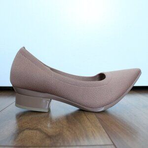 Pashion Womens Brown Knit Convertible Heel Pumps Size 7.5 Stylish Versatile Shoe